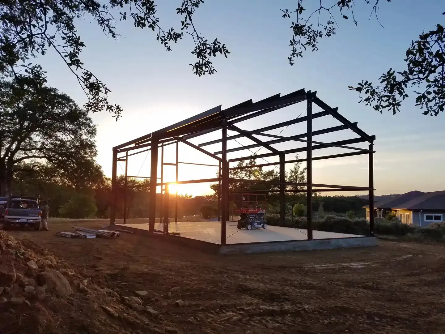 Inspection of cold-formed steel beams for durability on a construction site