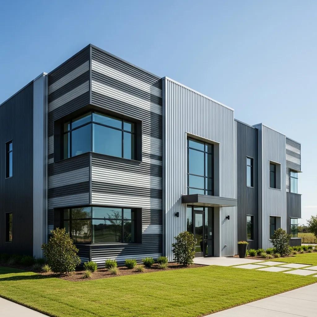 Modern metal building structure highlighting its design and purpose