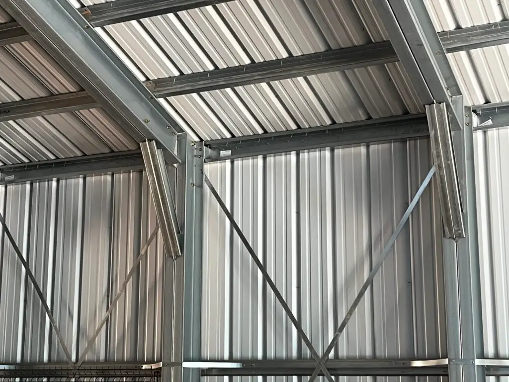 Gable roof steel building completed by Ibarra Construction in Forest Hill, California